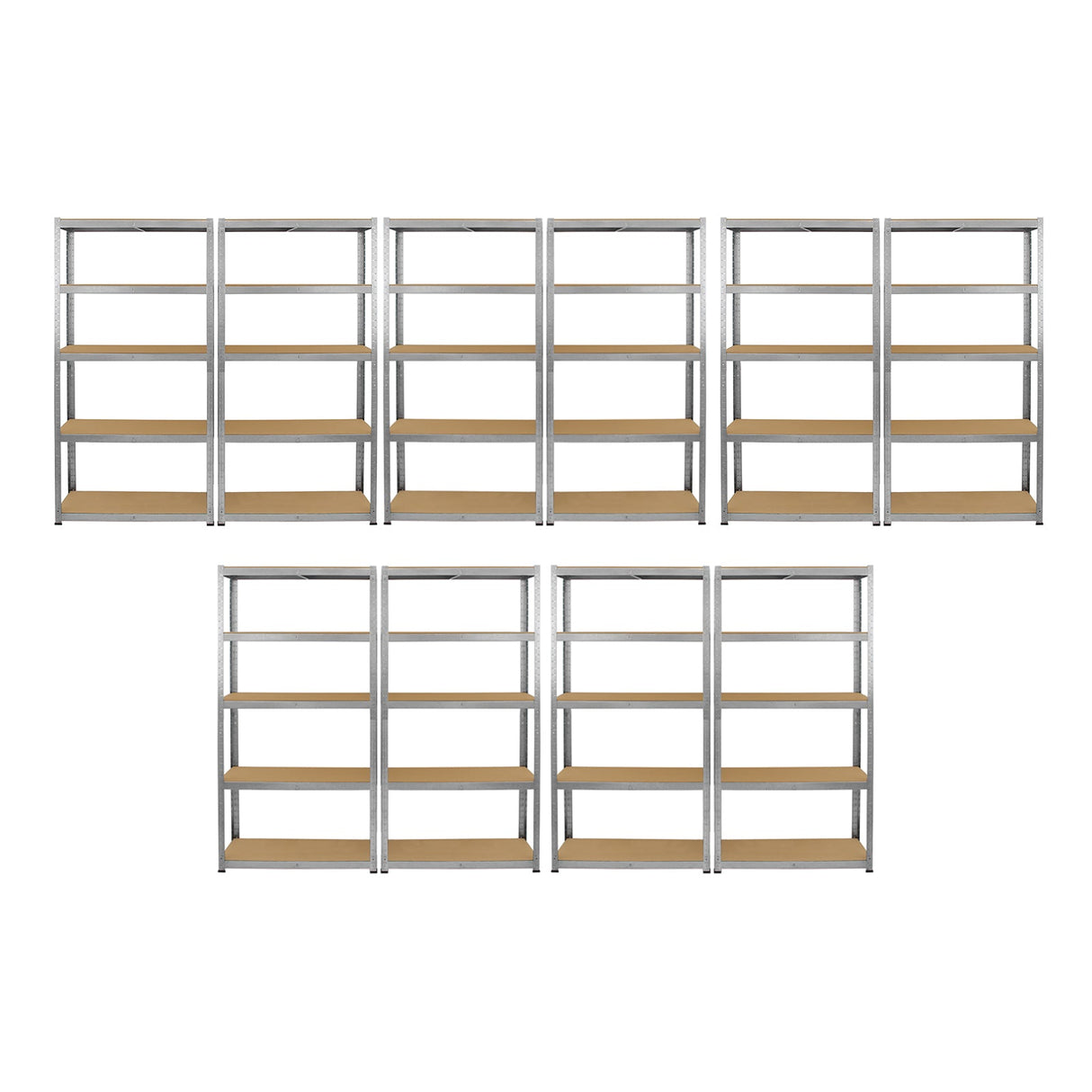 Monster Racking 10 x Galwix Galvanised Steel Shelves, 90cm Wide