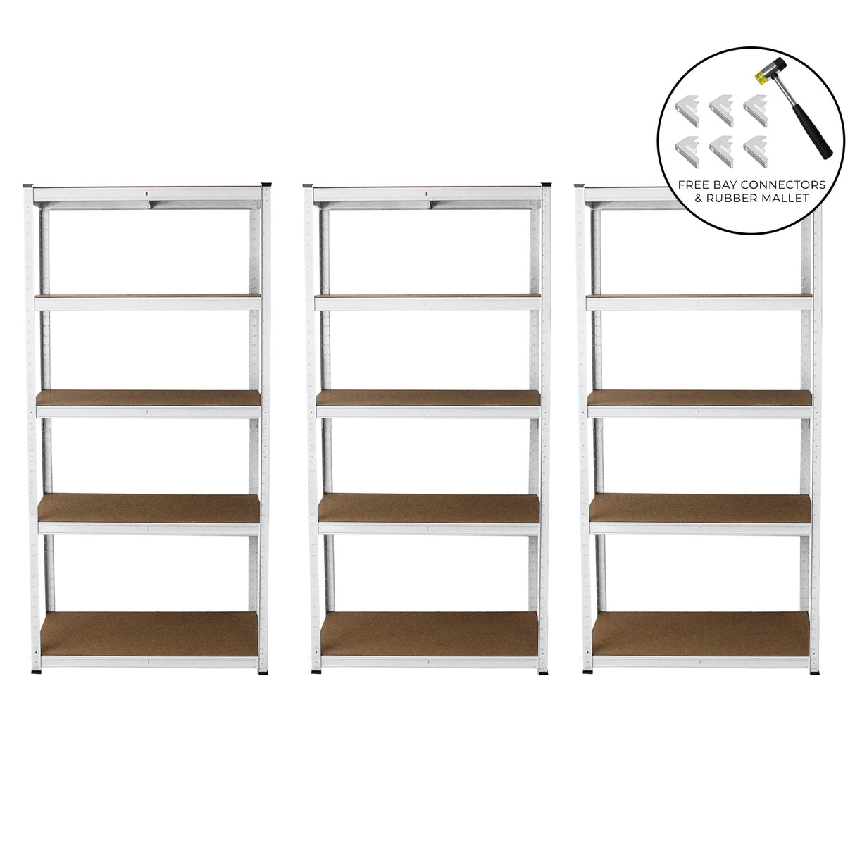 3 x E-Rax White Racking