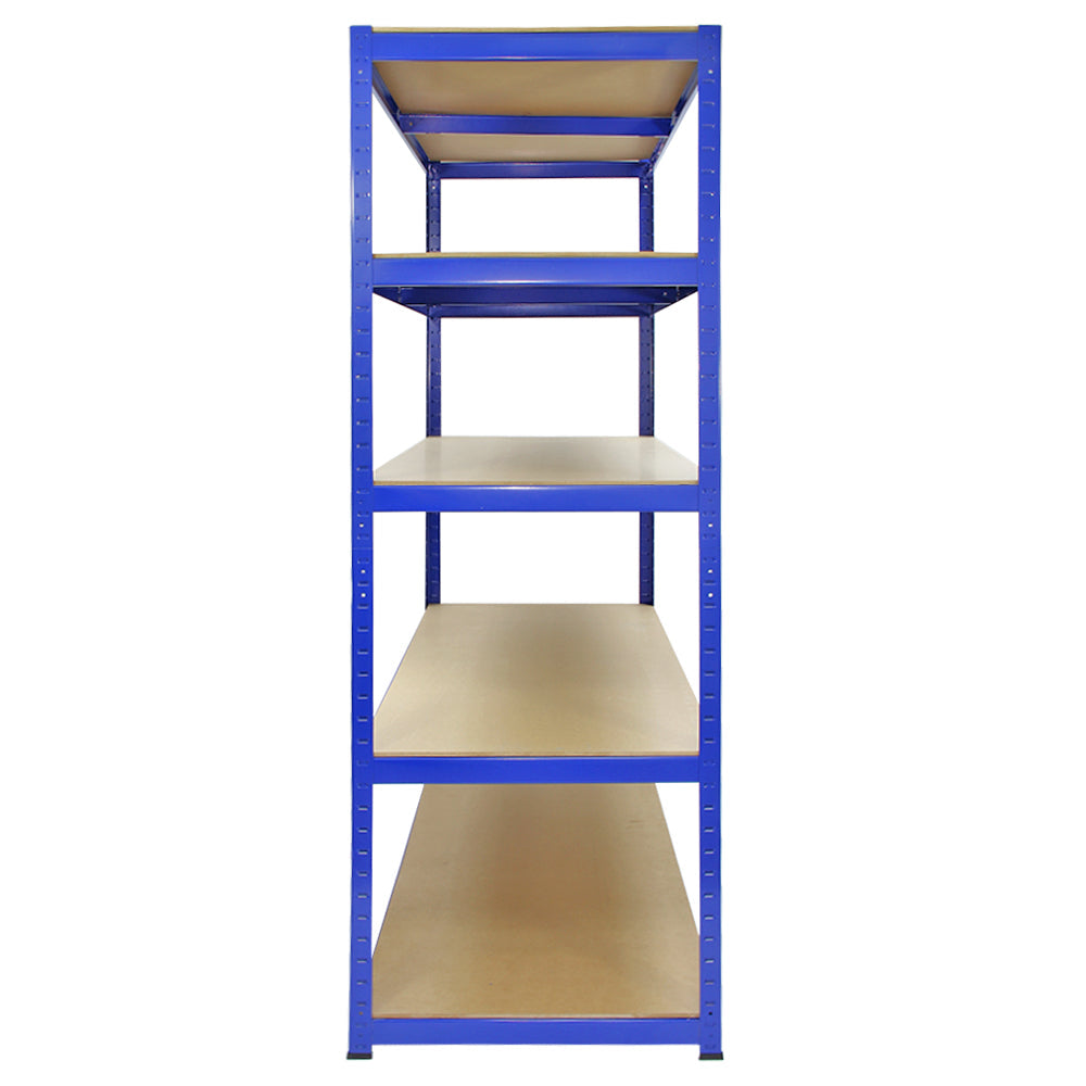 Monster Racking T-Rax Strong Storage Shelves, Blue, 120cm W, 60cm D, Set of 5