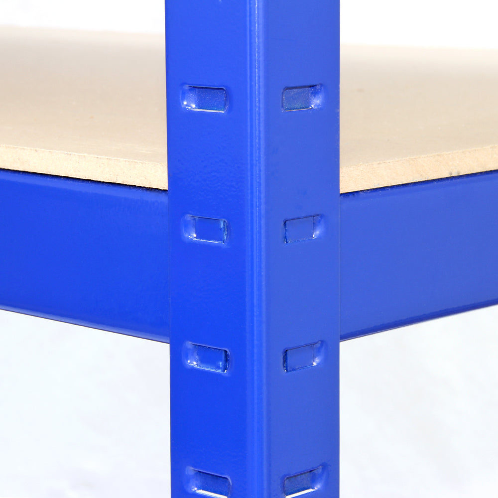 Monster Racking T-Rax Strong Storage Shelves, Blue, 120cm W, 60cm D, Set of 5