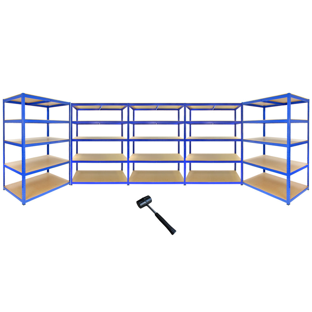 Monster Rack Storage Monster Racking T-Rax Strong Storage Shelves, Blue, 120cm W, 60cm D, S