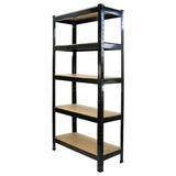 Monster Racking T-Rax Heavy Duty Shelving Units, Black, 75cm W, 30cm D, Set of 4