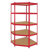 Monster Racking Z-Rax Corner Storage Shelf Unit, Red, 90cm Wide