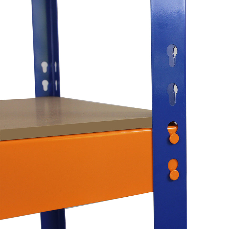 Monster Rack Storage Monster Racking S-Rax Warehouse Storage Shelving, Blue/Orange, 150cm W