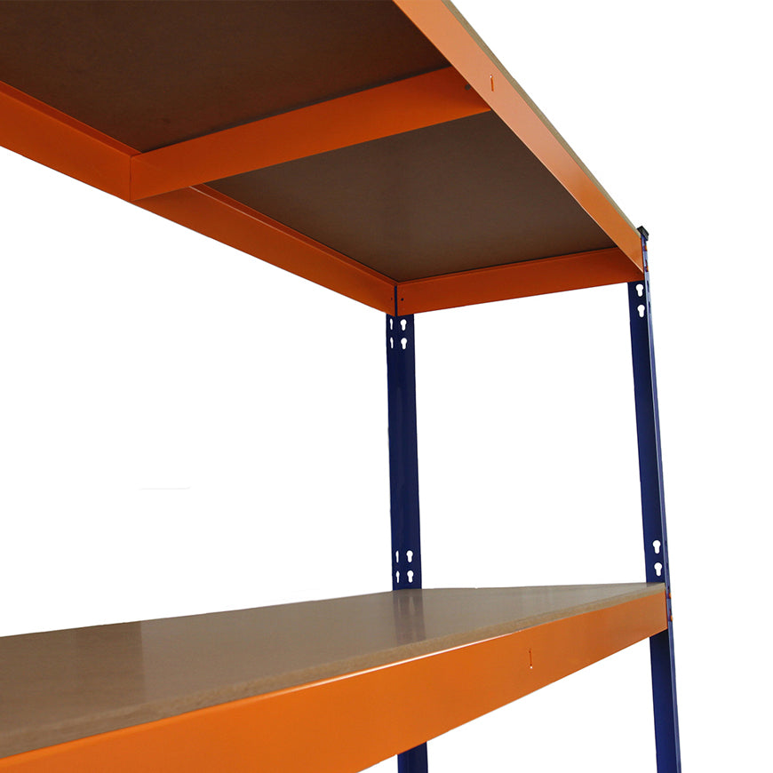 Monster Rack Storage Monster Racking S-Rax Warehouse Storage Shelving, Blue/Orange, 150cm W