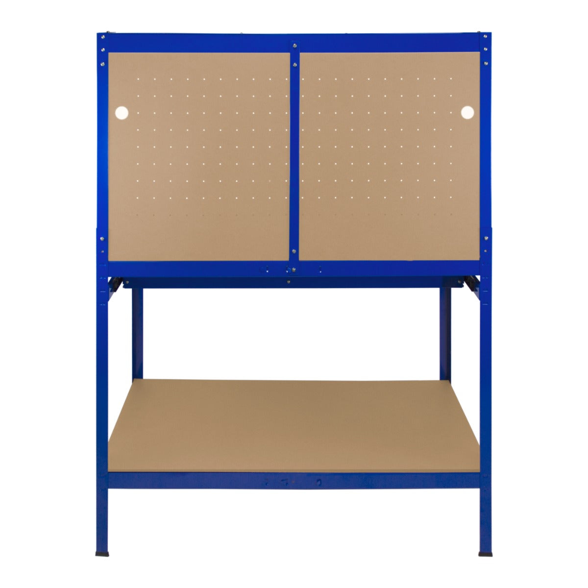 Workbench with Pegboard, Drawer & Light – Blue