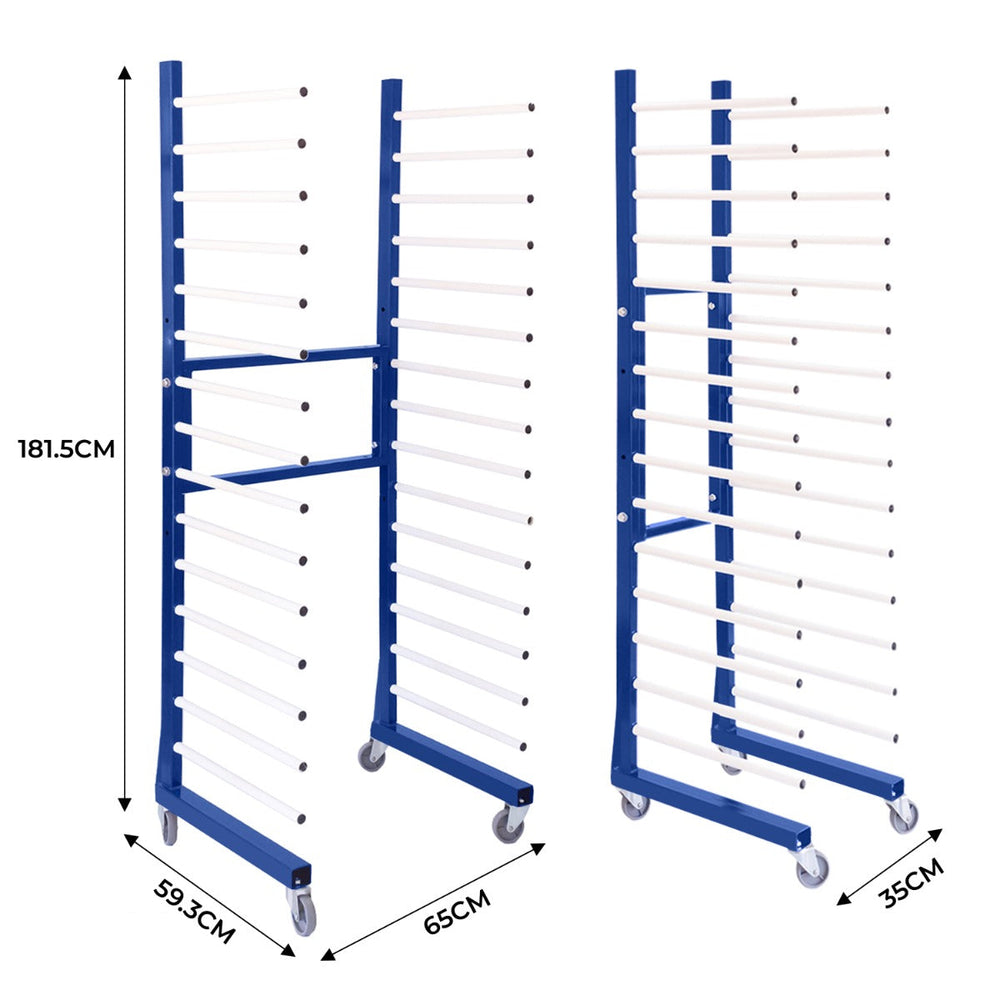 Combi Unit Rack Combi Spray Drying Rack Trolley x 3 & 2 Connectors – Monster Racking