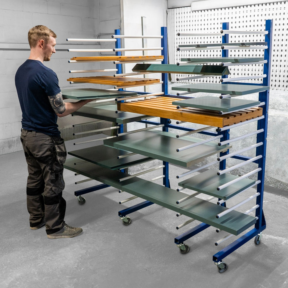 Combi Unit Rack Combi Spray Drying Rack Trolley x 5 & 4 Connectors – Monster Racking