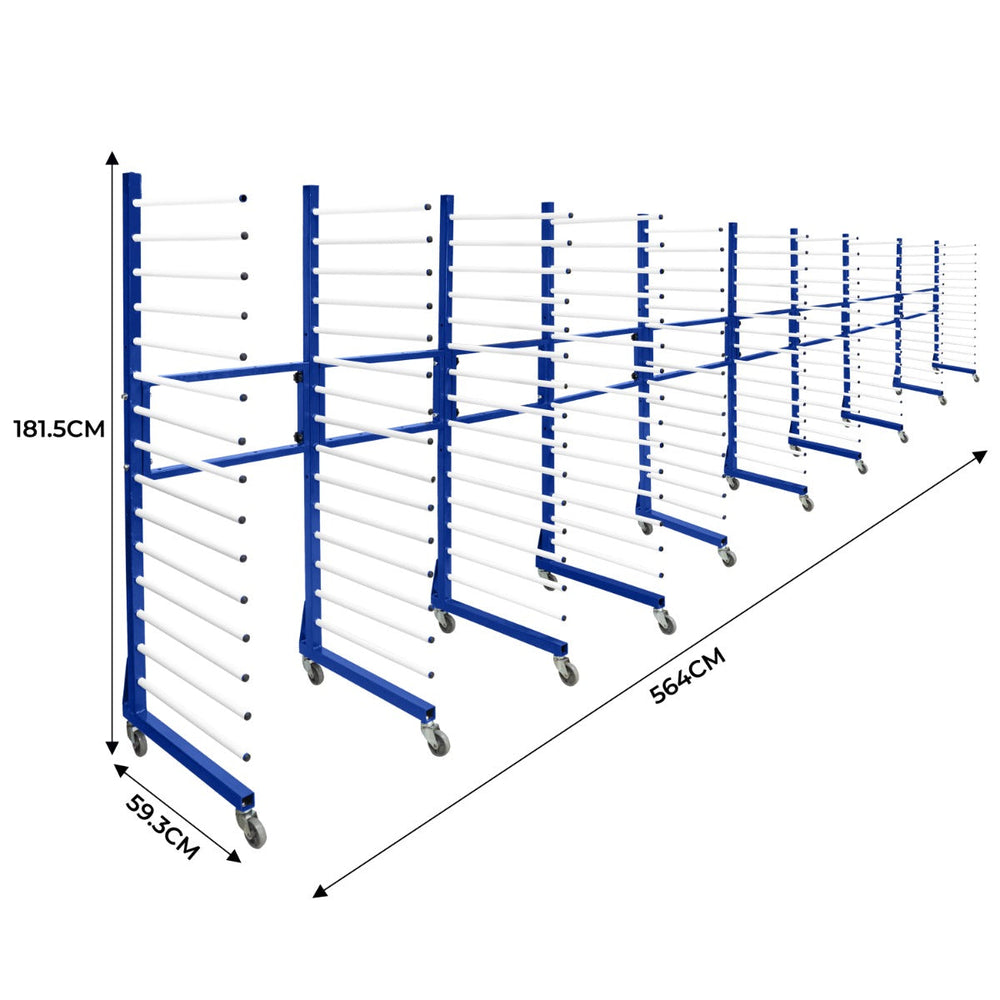 Combi Unit Rack Combi Spray Drying Rack Trolley x 5 & 4 Connectors – Monster Racking
