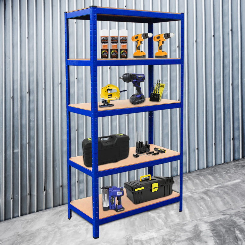 Storage Blue Tiote Racking T-RAX Blue Racking Unit 90cm x 45cm x 182.5cm – Monster Racking