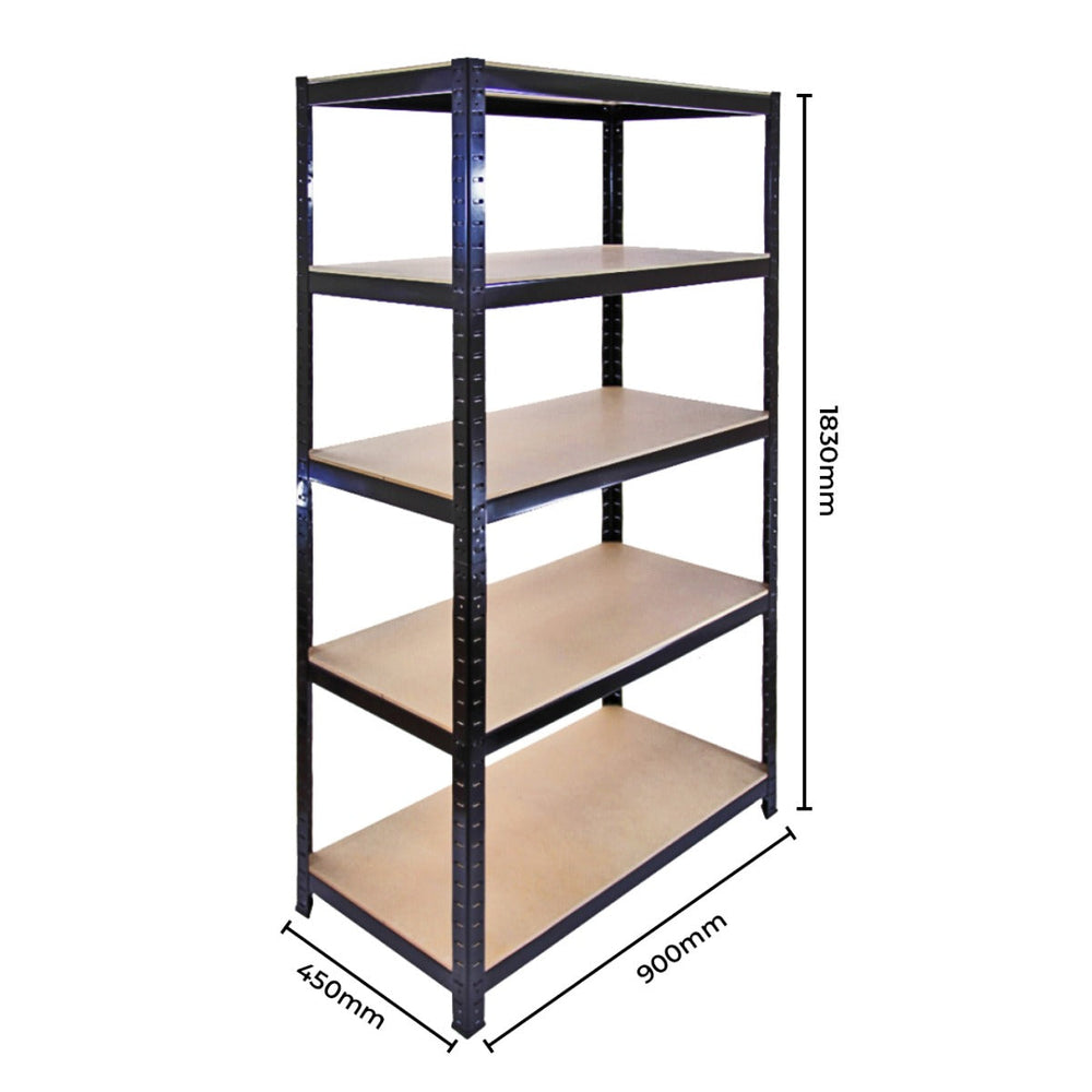 Trax Metal Rack 3 x 90cm T-Rax Black Metal Racking Units & Workbench – Monster Racking