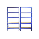 Monster Racking T-Rax Heavy Duty Shelving Units, Blue, 75cm W, 30cm D, Set of 2