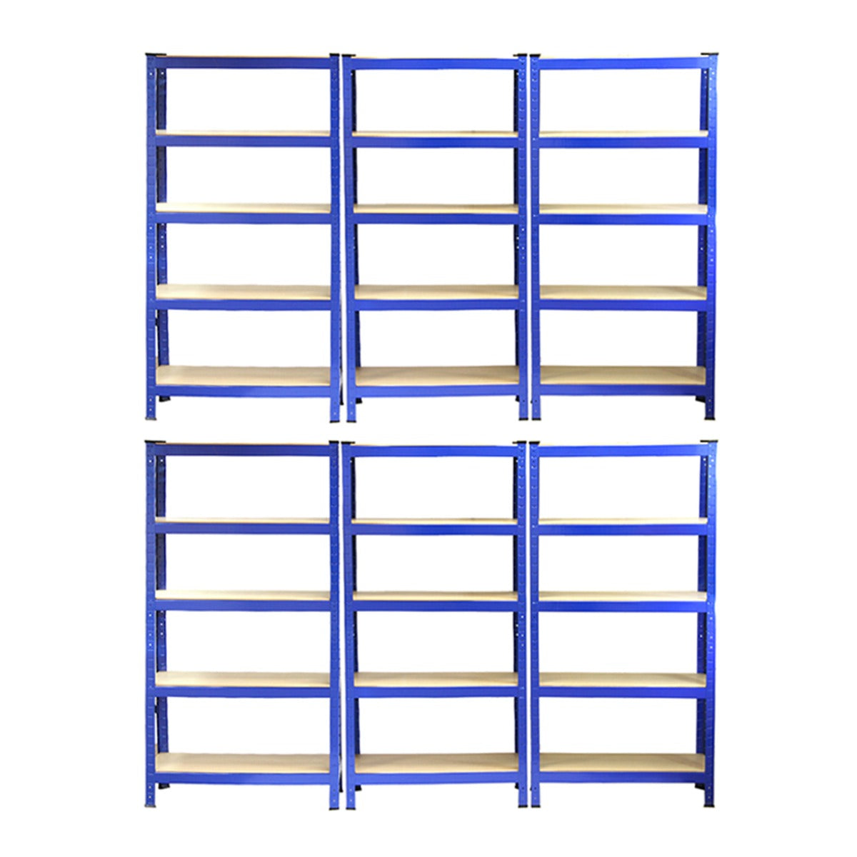 Monster Racking T-Rax Heavy Duty Shelving Units, Blue, 75cm W, 30cm D,