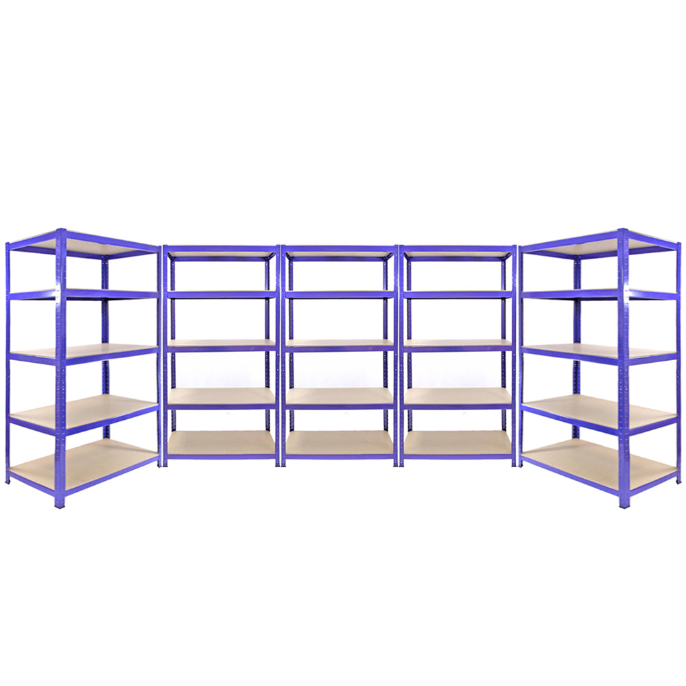 3 x Q-Rax Racking Blue 90 x 50 x 180cm + 2 x Racking Blue 120 x 50 x 180cm