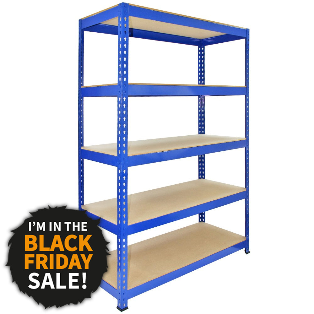 Q-Rax Blue Metal Shelving Units - 120cm x 180cm x 50cm