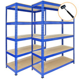 3 x Q-Rax Blue Metal Racking Units 120 x 50 x 180cm