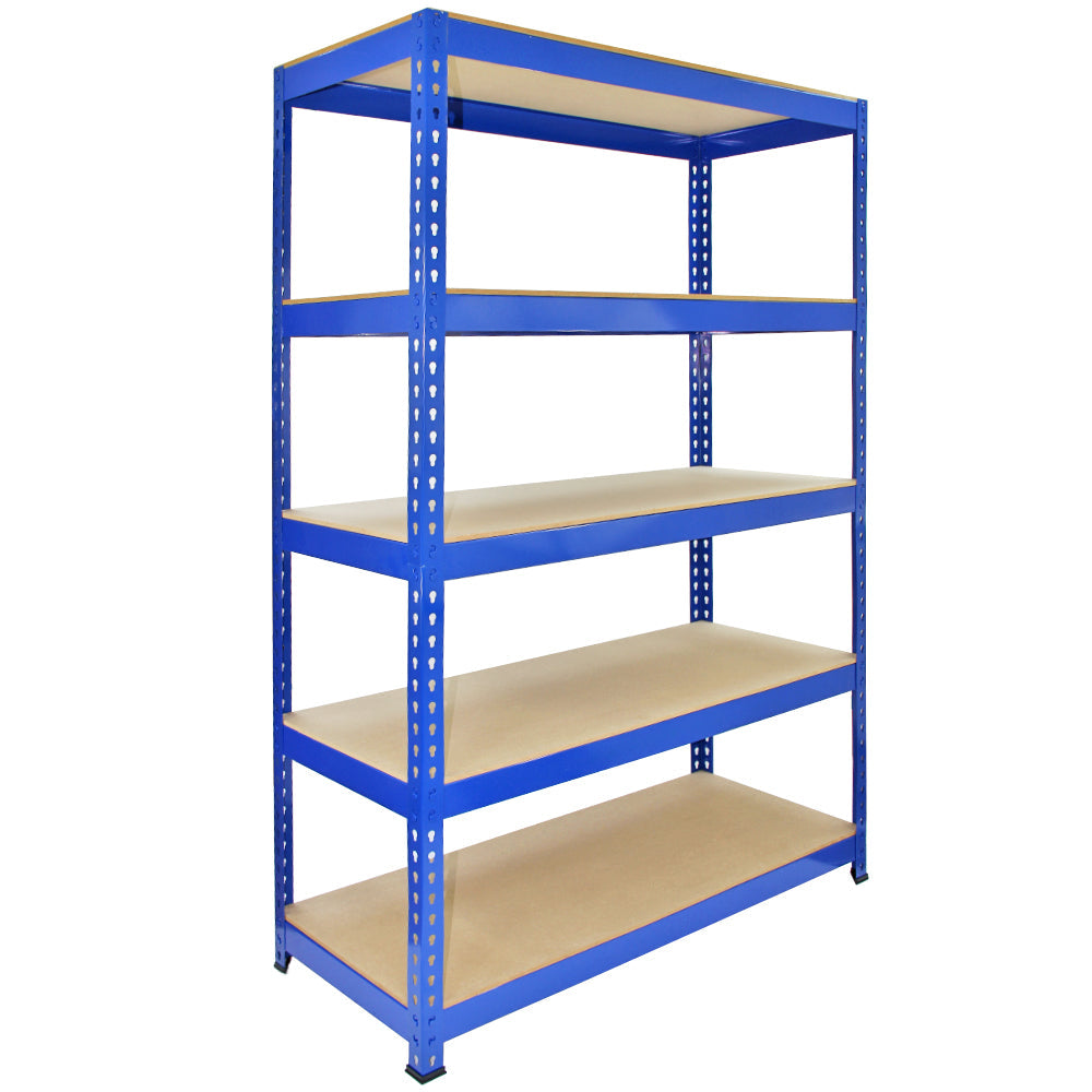 3 x Q-Rax Blue Metal Racking Units 120 x 50 x 180cm