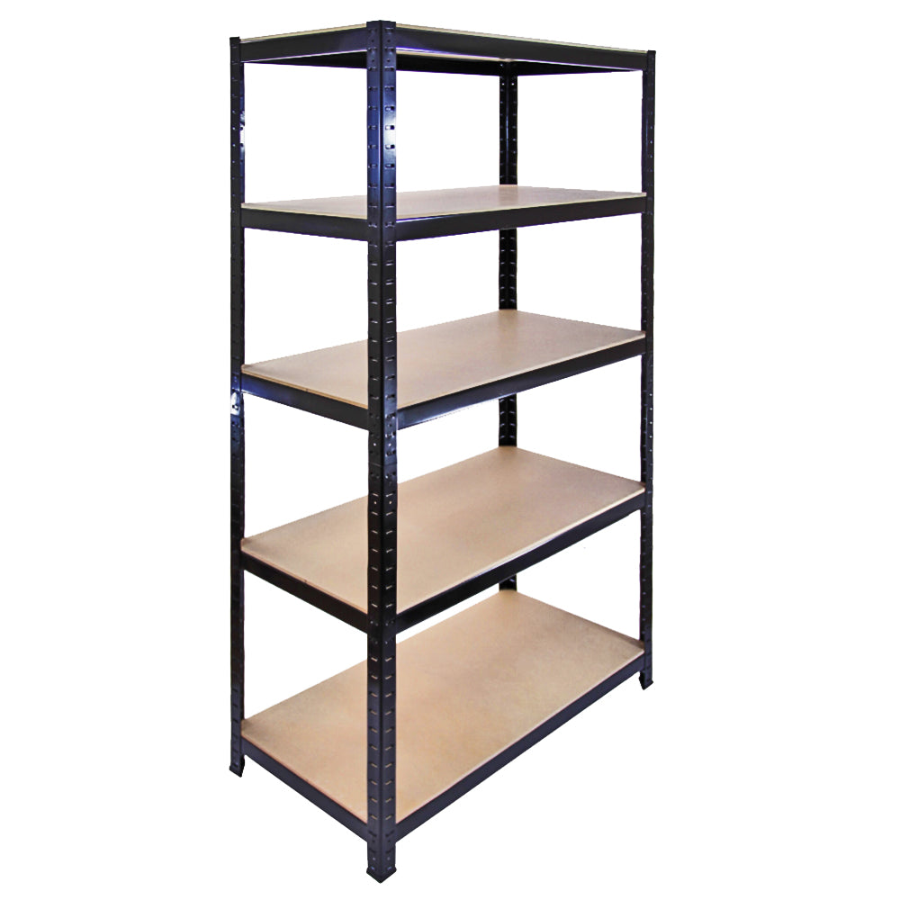 Monster Racking T-Rax Metal Storage Shelves, Black, 90cm W, 45cm D, Set of 3