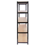 Monster Racking T-Rax Metal Storage Shelves, Black, 90cm W, 45cm D, Set of 3