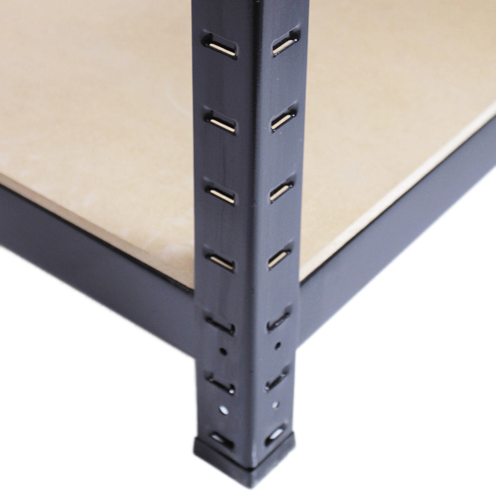 Trax Metal Rack Monster Racking T-Rax Metal Storage Shelves, Black, 90cm W, 45cm D