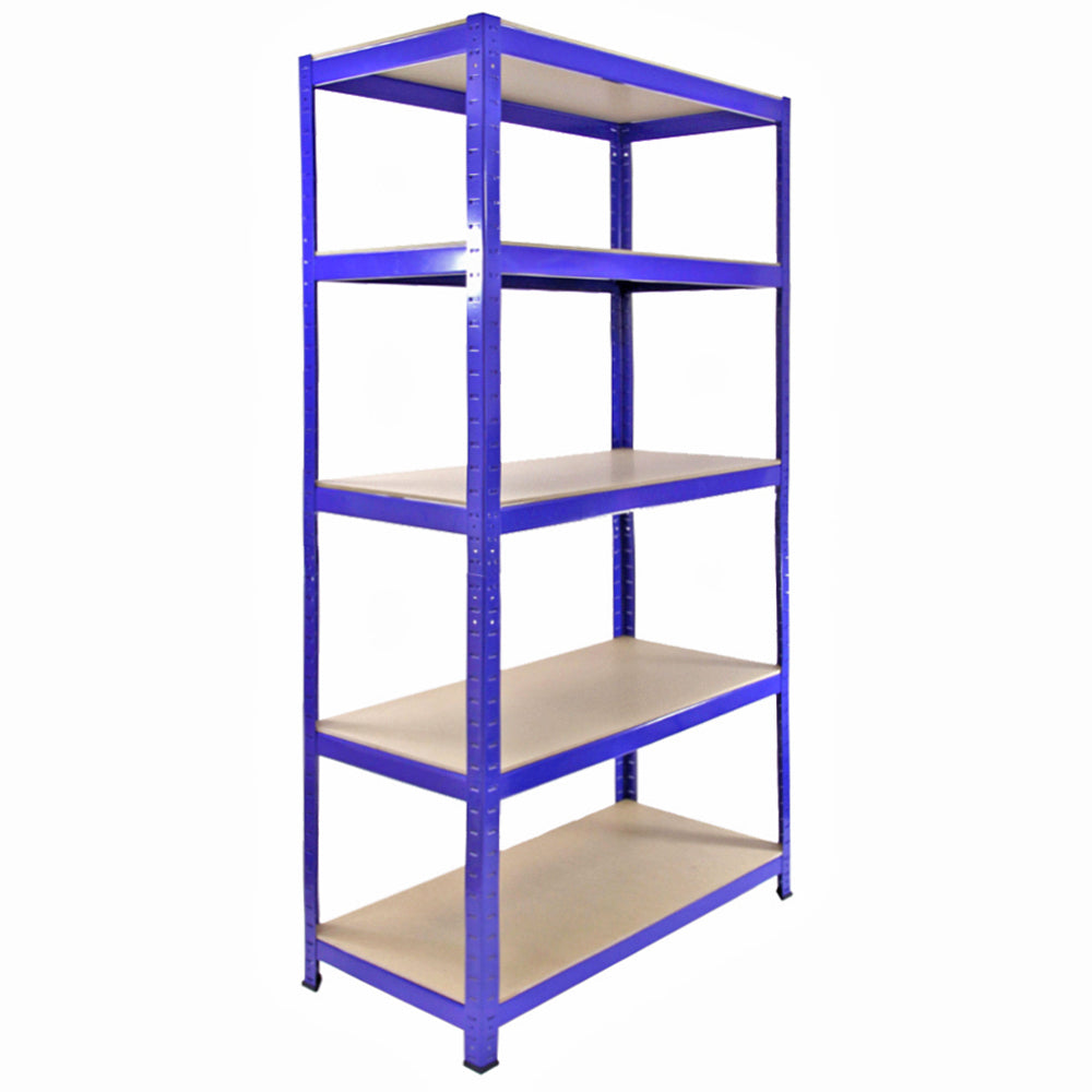 Monster Racking T-Rax Metal Storage Shelves, Blue, 90cm W, 45cm D, Set of 4