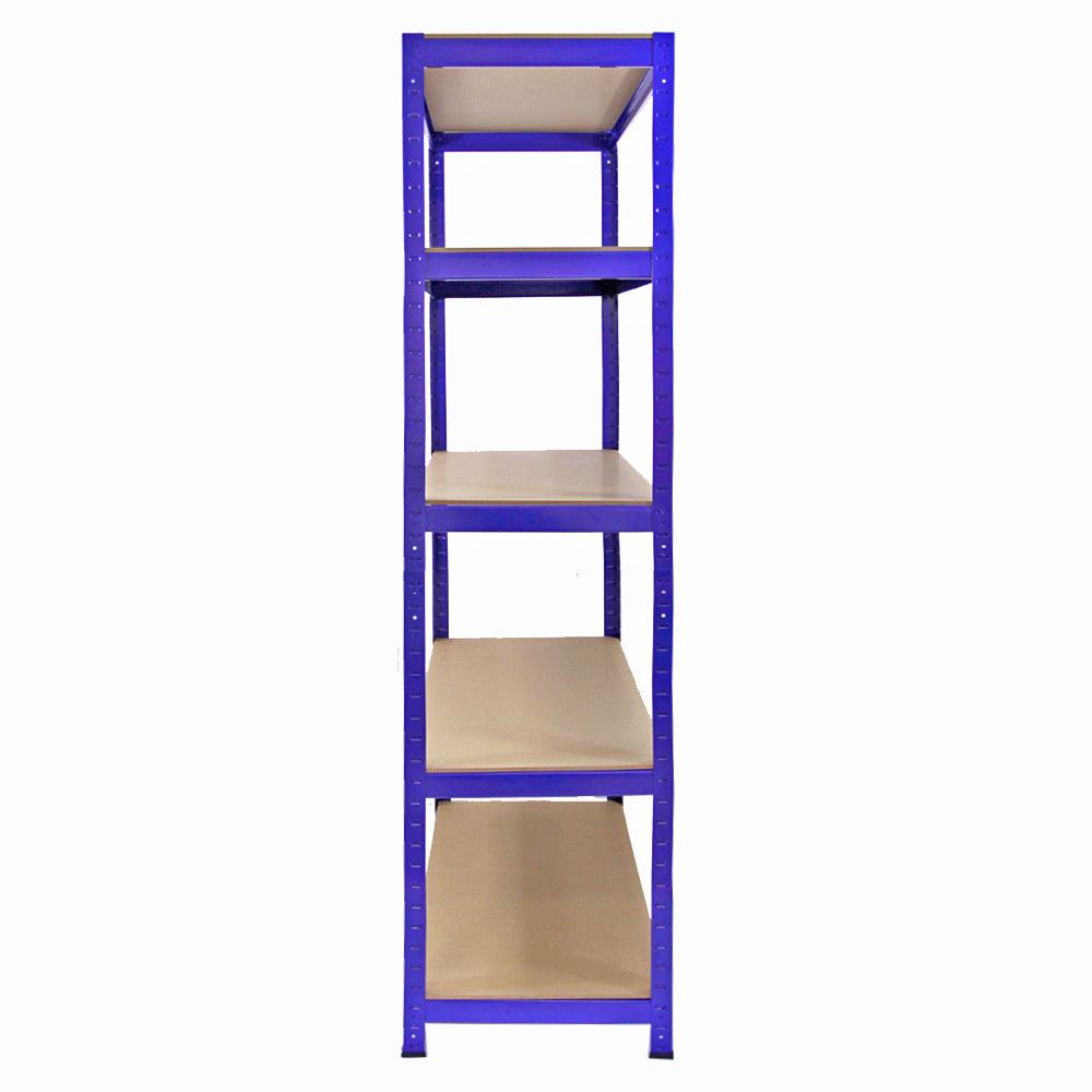 3 x Monster Racking T-Rax Metal Storage Shelves, Blue, 90cm W, 45cm D