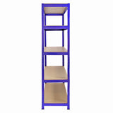 Monster Racking T-Rax Metal Storage Shelves, Blue, 90cm W, 45cm D, Set of 4