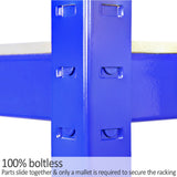 Monster Racking T-Rax Metal Storage Shelves, Blue, 90cm W, 45cm D