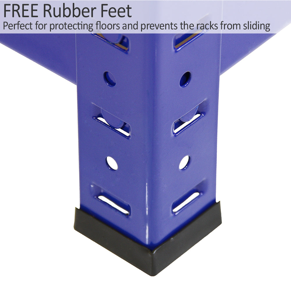 Monster Racking T-Rax Metal Storage Shelves, Blue, 90cm W, 45cm D, Set of 5