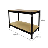 Q-RAX Black Workbench 100cm